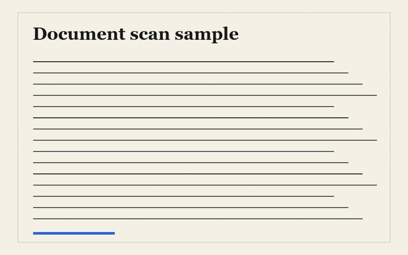 Document scan encoded as JPEG at 75 quality